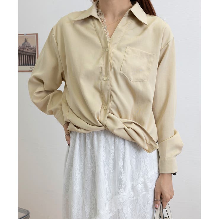 シャツブラウス長袖 レース襟シャツ春秋夏 | Miniministore | 詳細画像18 