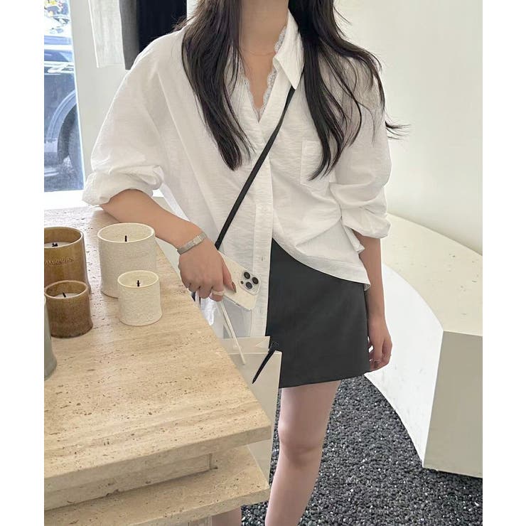 シャツブラウス長袖 レース襟シャツ春秋夏 | Miniministore | 詳細画像5 