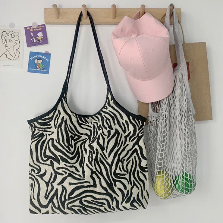 トートバッグ キャンバス ゼブラ柄 韓国 | Miniministore | 詳細画像10 