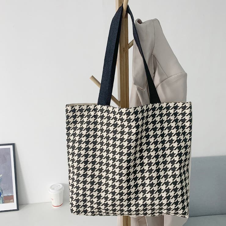MARY QUANT トートバッグ　大容量　千鳥格子　バッグ MARY QUANT(マリークワント) / トートバッグ/ウール/GRY/千鳥格