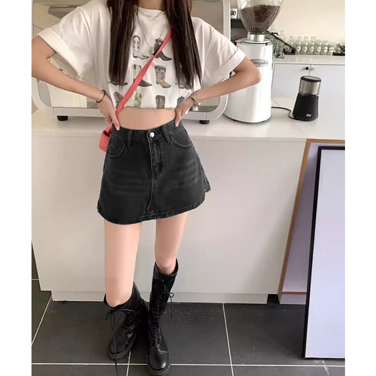 デニムスカパン キュロットスカート韓国風[品番：II000011609