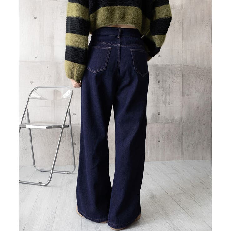 ワイドデニムパンツ 裏起毛 レディース冬 | Miniministore | 詳細画像17 