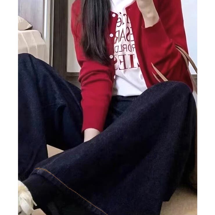 ワイドデニムパンツ 裏起毛 レディース冬 | Miniministore | 詳細画像2 