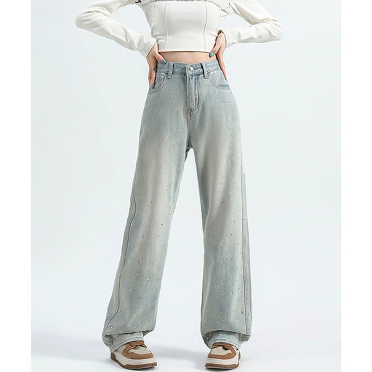 ラインストーン デニムパンツ レディース | Miniministore | 詳細画像10 