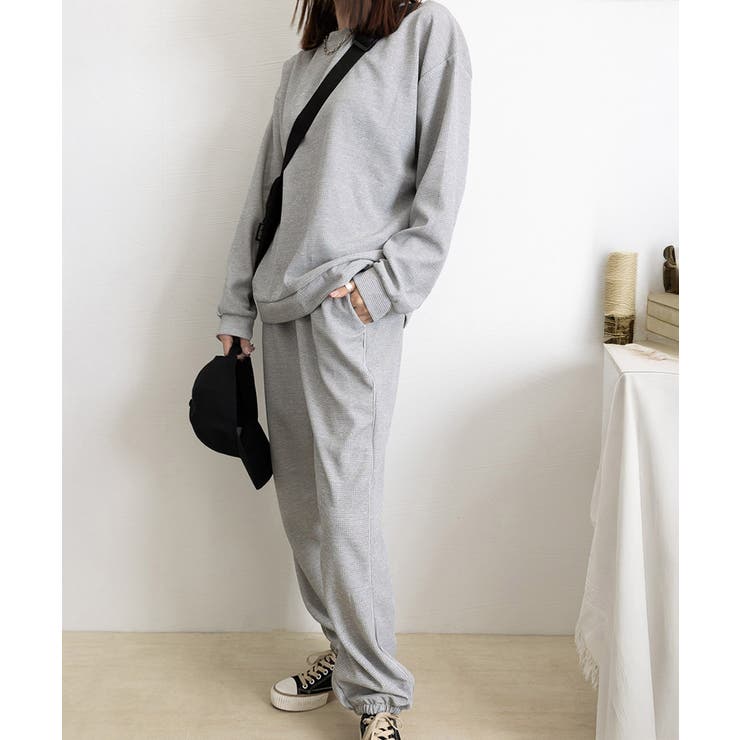 ワッフルスウェットセットアップ 春秋長袖 | Miniministore | 詳細画像14 