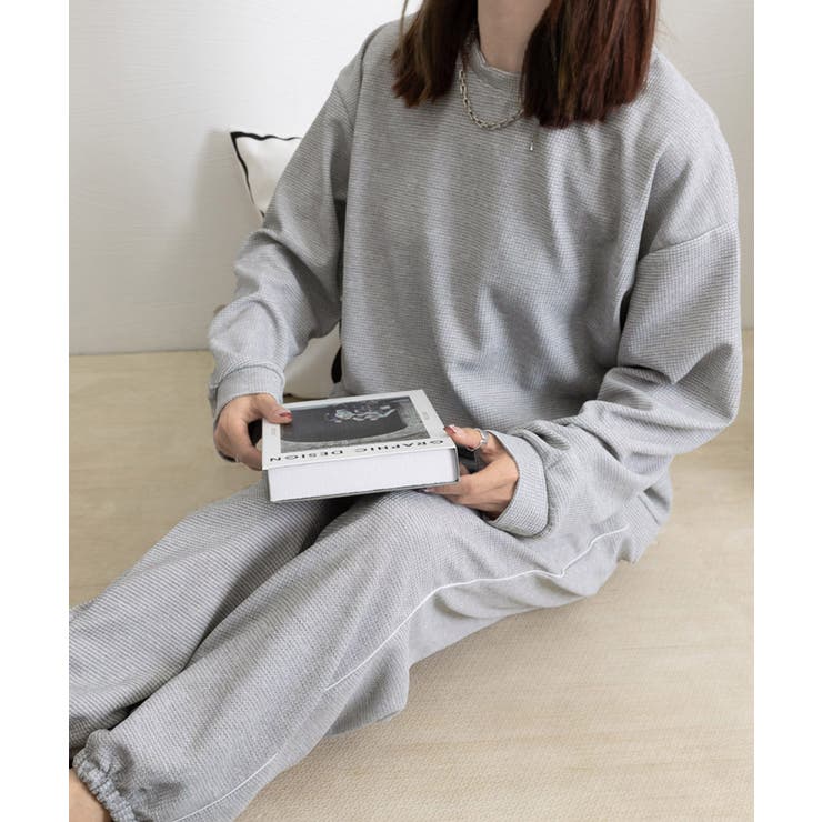 ワッフルスウェットセットアップ 春秋長袖 | Miniministore | 詳細画像18 
