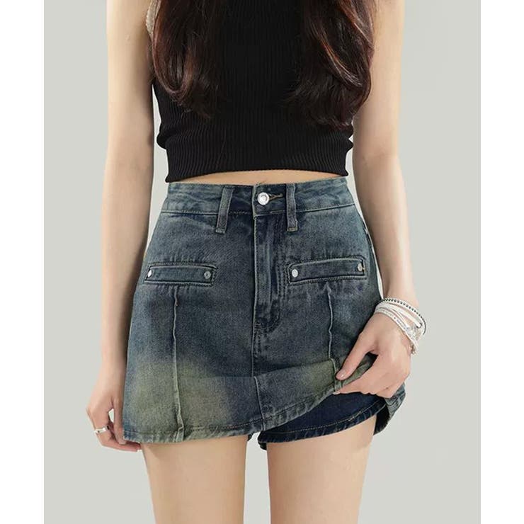 デニムスカパン キュロットスカート韓国風 | Miniministore | 詳細画像1 