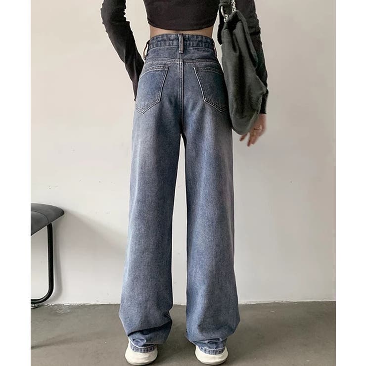 裏起毛デニムパンツウエスト調節ボタン付き | Miniministore | 詳細画像15 