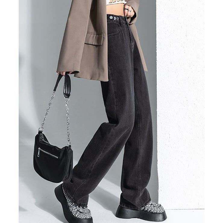 裏起毛デニムパンツウエスト調節ボタン付き | Miniministore | 詳細画像17 