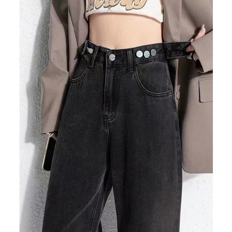 裏起毛デニムパンツウエスト調節ボタン付き | Miniministore | 詳細画像18 