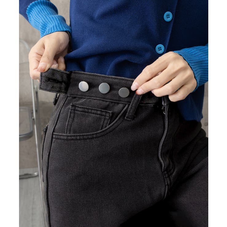 裏起毛デニムパンツウエスト調節ボタン付き | Miniministore | 詳細画像25 