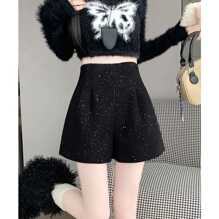 ラメツイード風ショートパンツハイウエスト | Miniministore | 詳細画像11 