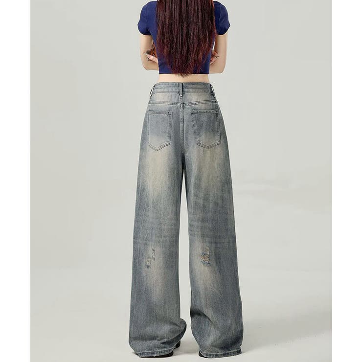 ダメージデニムパンツ レディースジーンズ | Miniministore | 詳細画像10 