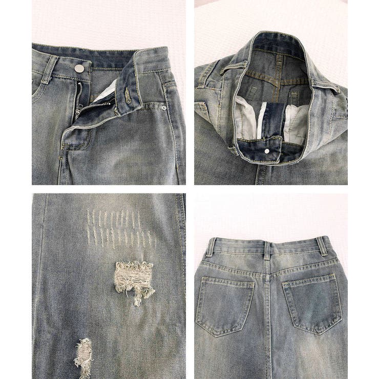 ダメージデニムパンツ レディースジーンズ | Miniministore | 詳細画像16 