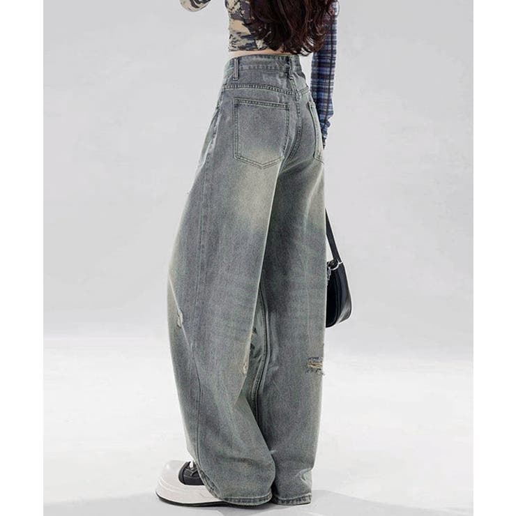 ダメージデニムパンツ レディースジーンズ | Miniministore | 詳細画像7 