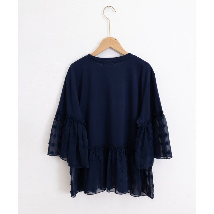シアードット切替ペプラムブラウスフレア袖 | Miniministore | 詳細画像25 