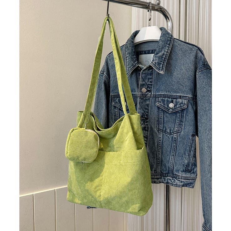 ポーチ付きコーデュロイトートバッグ大容量 | Miniministore | 詳細画像13 