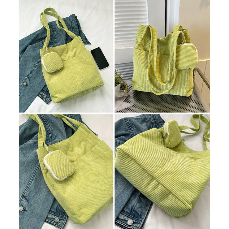 ポーチ付きコーデュロイトートバッグ大容量 | Miniministore | 詳細画像16 