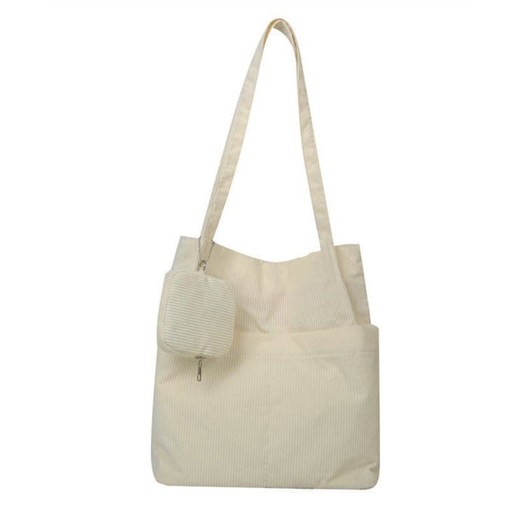 ポーチ付きコーデュロイトートバッグ大容量 | Miniministore | 詳細画像19 