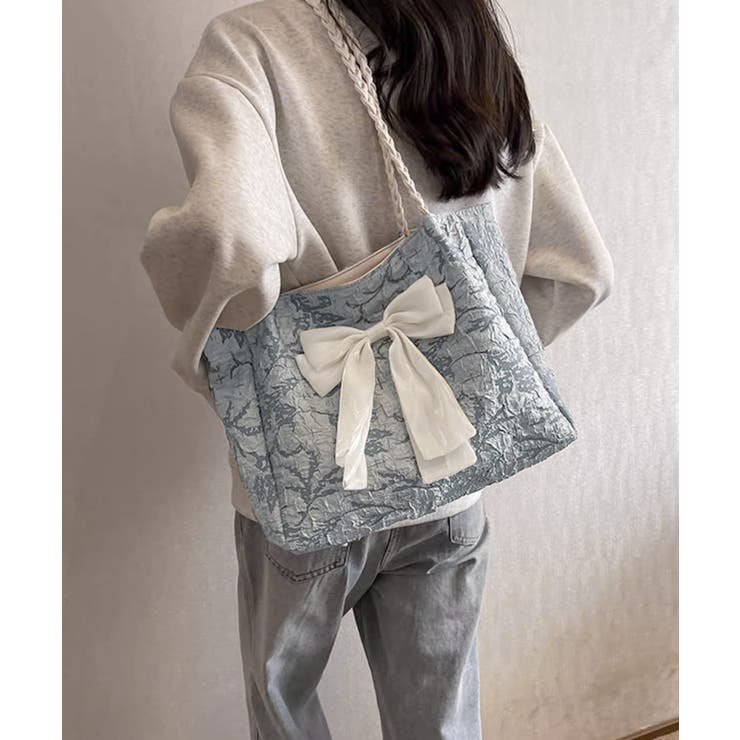 ビッグリボントートバッグ 肩掛け 軽量鞄 | Miniministore | 詳細画像9 