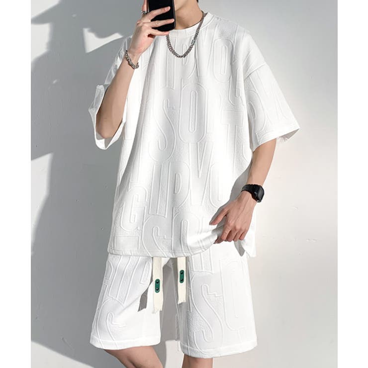メンズ 半袖tシャツ ハーフパンツセット[品番：II000011778