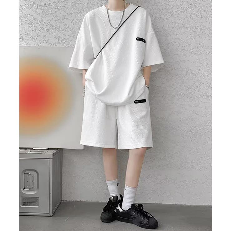 人気特価 メンズ ハーフパンツセット[品番：II000011761 半袖tシャツ ウォーキング・ランニングウェア