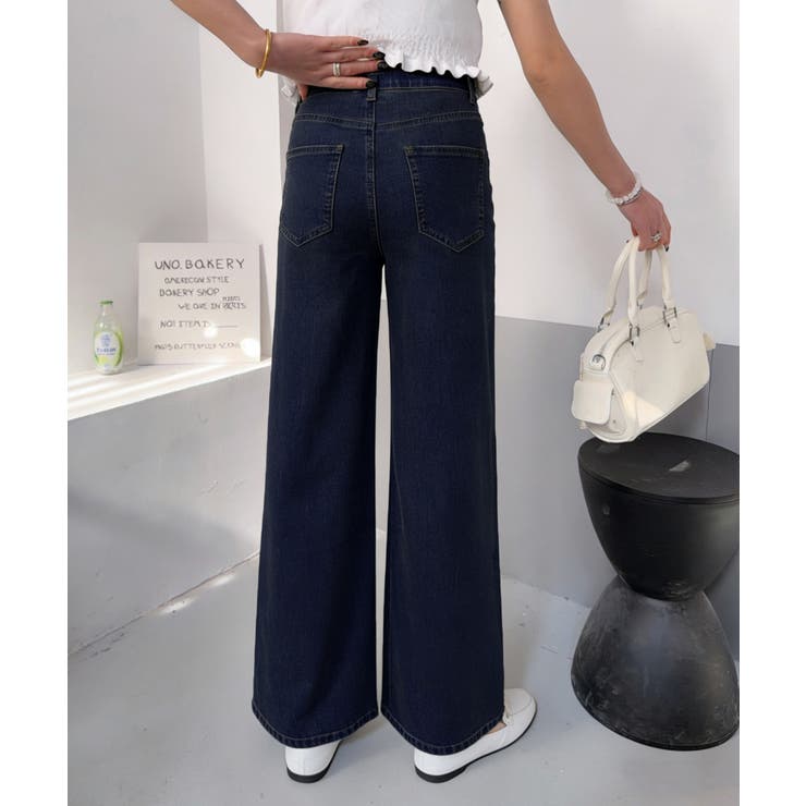 レディースデニムパンツウエストボタン調節 | Miniministore | 詳細画像7 