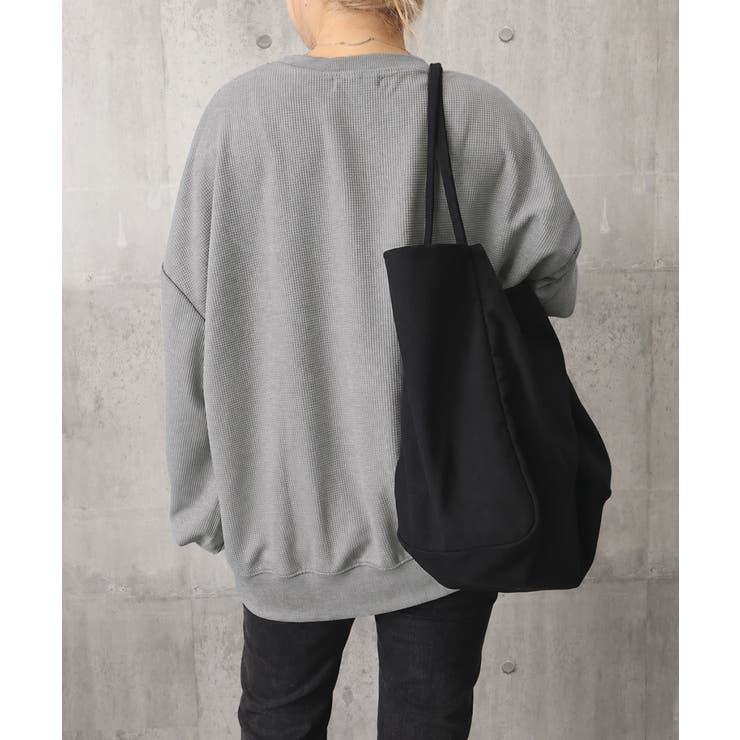 ワッフルオーバーサイズ配色プルオーバー秋 | Miniministore | 詳細画像30 
