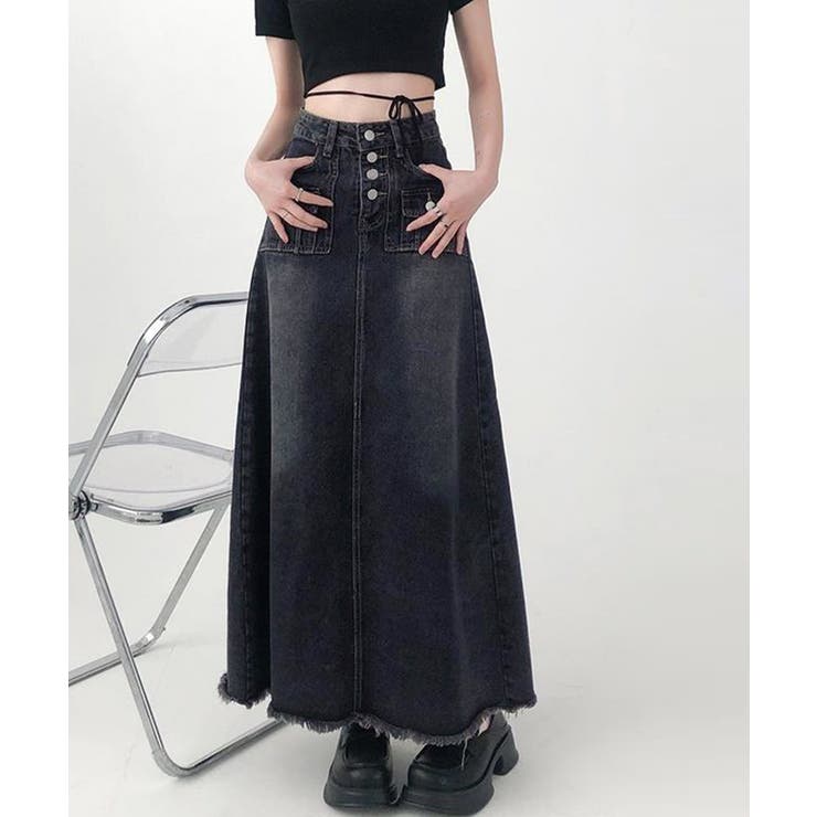 Amazon.co.jp: レディースデニムスカート 夏の女性ジッパー