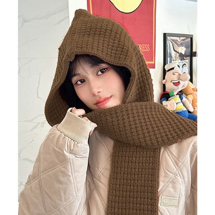 フード付きニットマフラー韓国風バラクラバ | Miniministore | 詳細画像15 