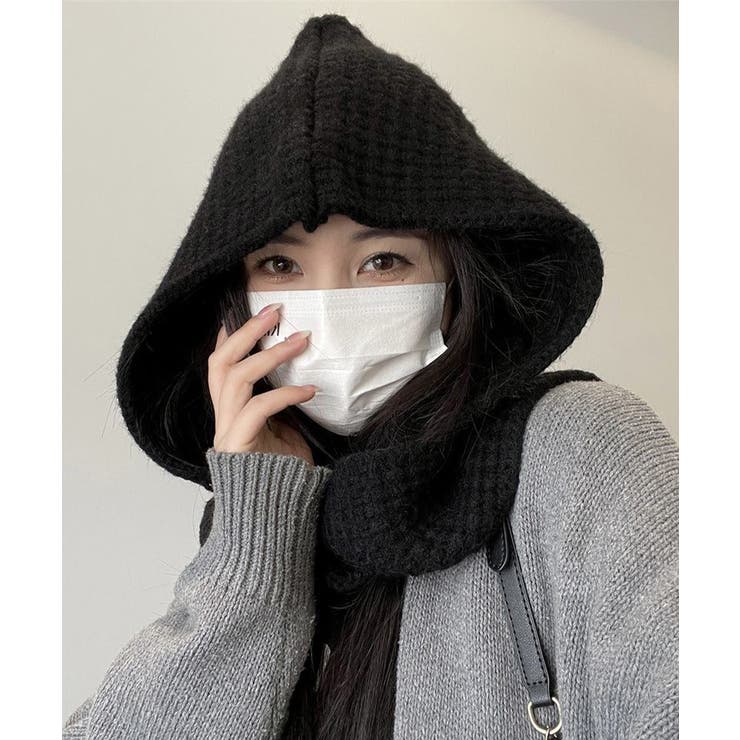 フード付きニットマフラー韓国風バラクラバ | Miniministore | 詳細画像2 