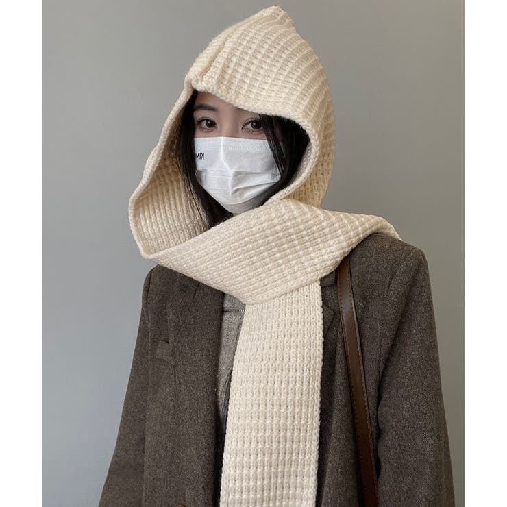 フード付きニットマフラー韓国風バラクラバ | Miniministore | 詳細画像5 