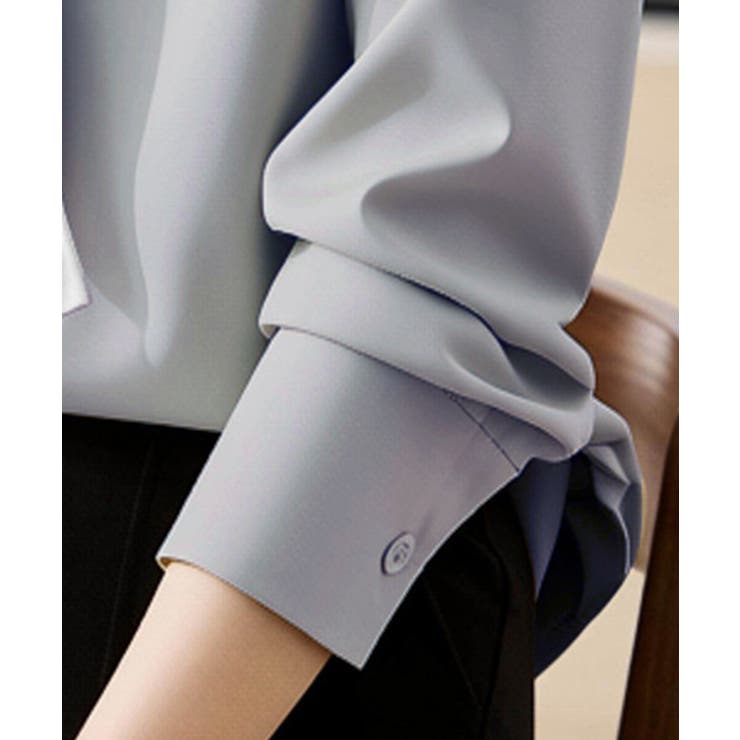 パール付きスカーフタイシャツブラウス上品 | Miniministore | 詳細画像14 