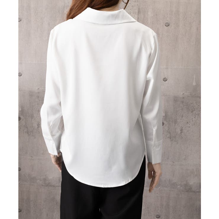 パール付きスカーフタイシャツブラウス上品 | Miniministore | 詳細画像19 