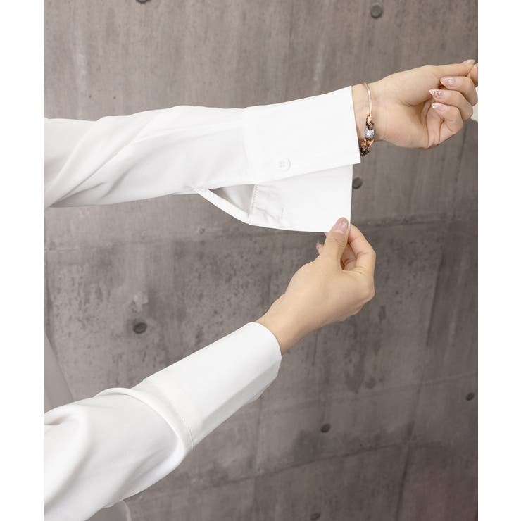 パール付きスカーフタイシャツブラウス上品 | Miniministore | 詳細画像22 