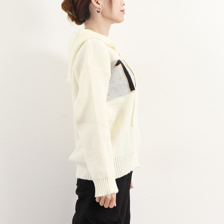 フード付き ニットカーディガン 秋冬服 | Miniministore | 詳細画像16 
