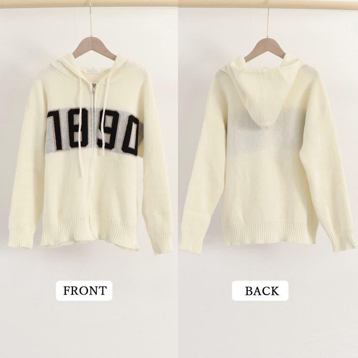 フード付き ニットカーディガン 秋冬服 | Miniministore | 詳細画像3 