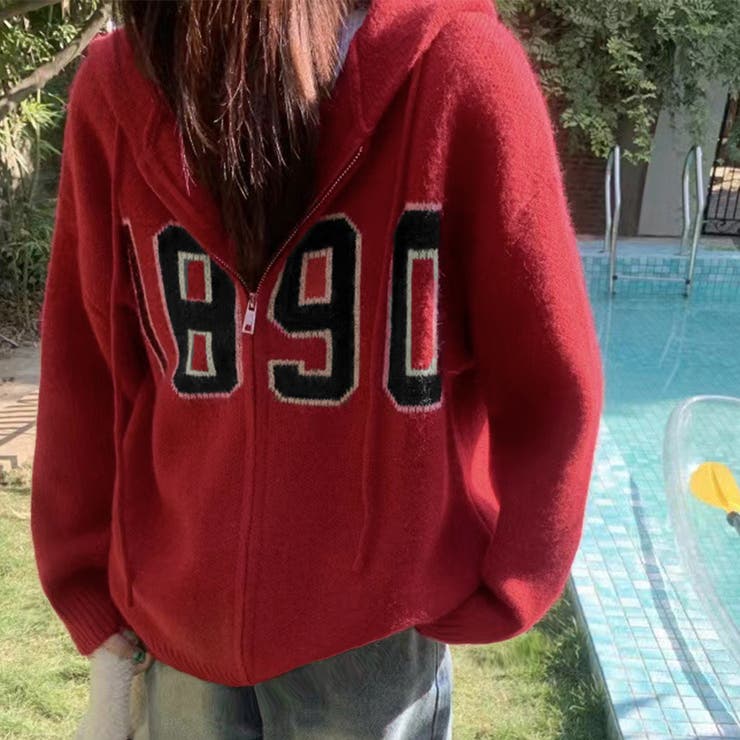 フード付き ニットカーディガン 秋冬服 | Miniministore | 詳細画像8 