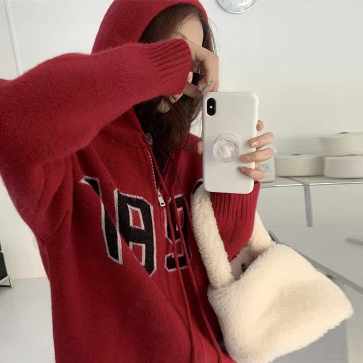 フード付き ニットカーディガン 秋冬服 | Miniministore | 詳細画像9 