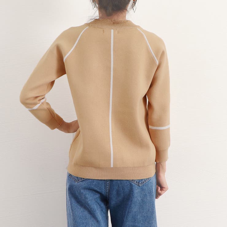 ジップアップニットジャケット レディース[品番：II000009748