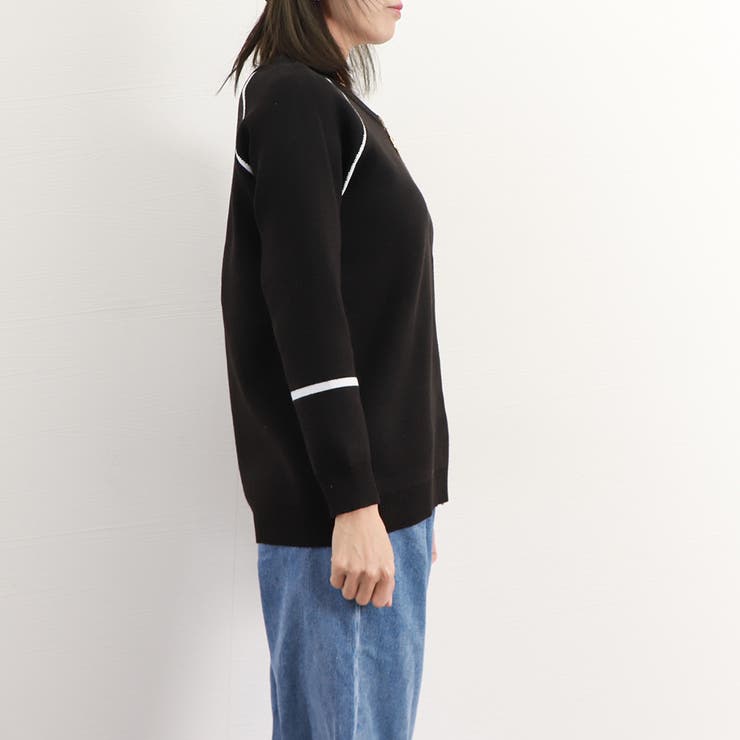 ジップアップニットジャケット レディース | Miniministore | 詳細画像6 