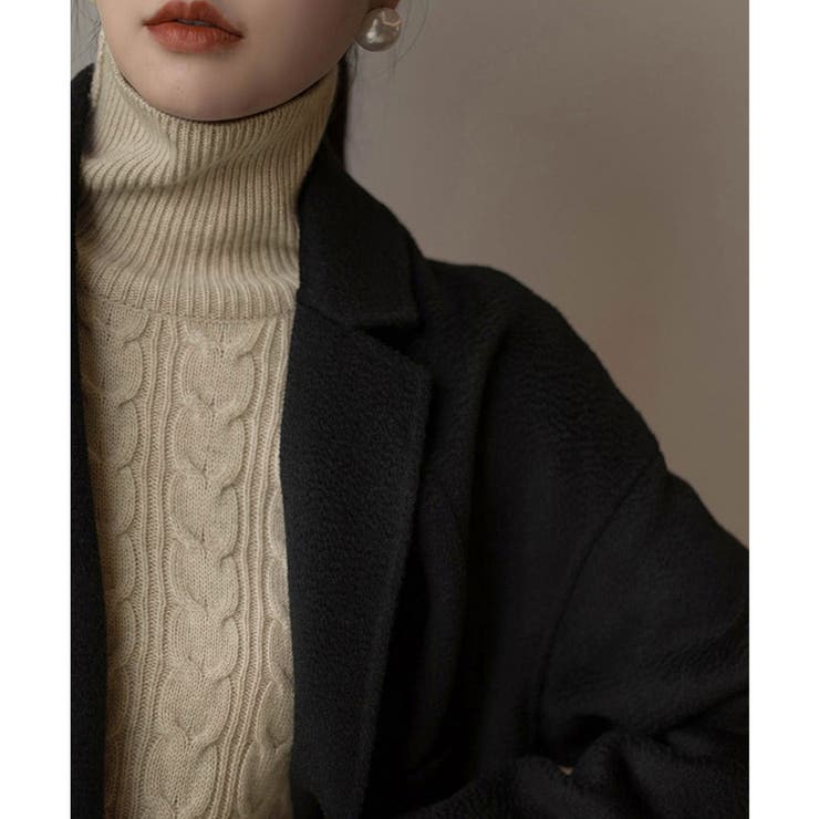 ケーブル編みニットワンピース 韓国 秋冬 | Miniministore | 詳細画像9 