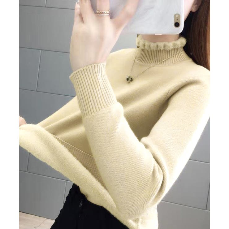 裏起毛 メロウニットトップス ハイネック | Miniministore | 詳細画像6 