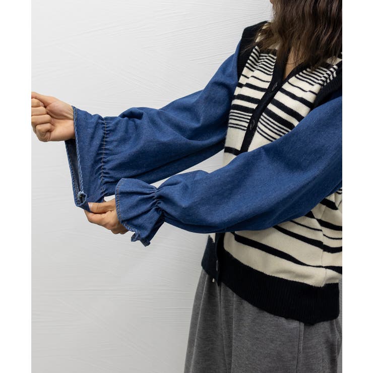 ドッキングニット ボーダーニットトップス | Miniministore | 詳細画像11 