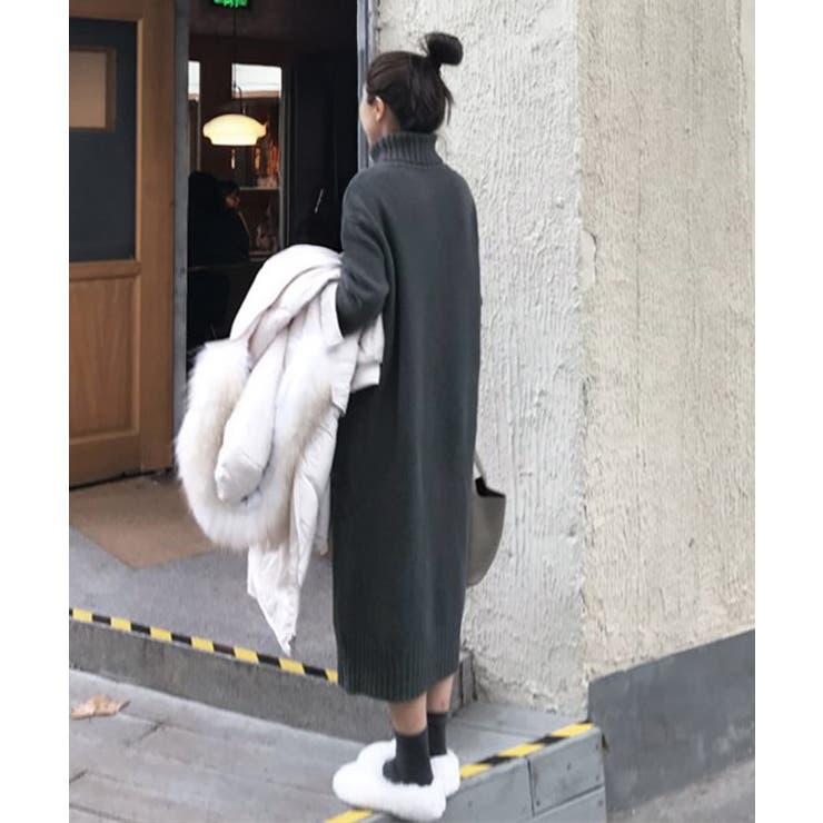 ハイネックニットワンピースゆったり秋冬服 | Miniministore | 詳細画像11 