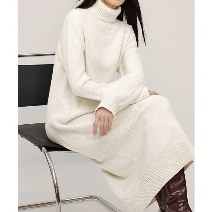 ハイネックニットワンピースゆったり秋冬服 | Miniministore | 詳細画像13 