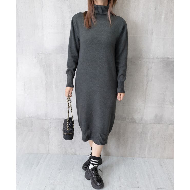 ハイネックニットワンピースゆったり秋冬服 | Miniministore | 詳細画像20 