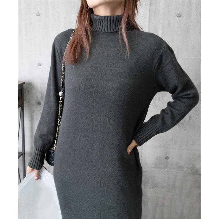ハイネックニットワンピースゆったり秋冬服 | Miniministore | 詳細画像21 