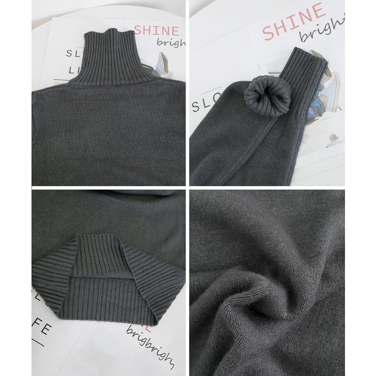 ハイネックニットワンピースゆったり秋冬服 | Miniministore | 詳細画像27 