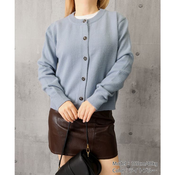 リボンボタンニットカーディガン秋冬服長袖 | Miniministore | 詳細画像17 